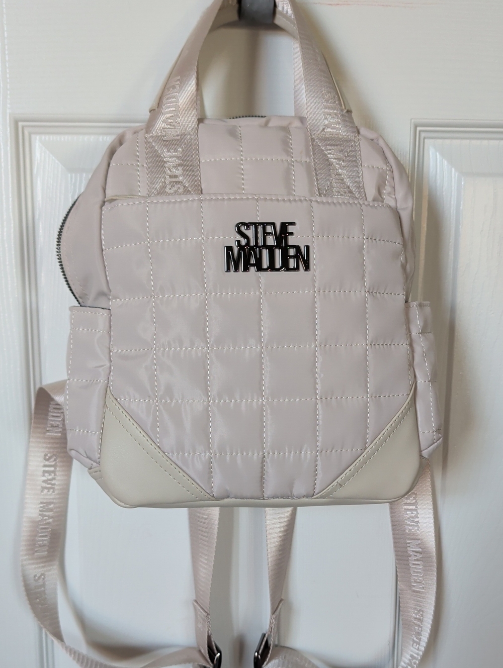 Steve Madden Soft Blush Quilted Mini Backpack